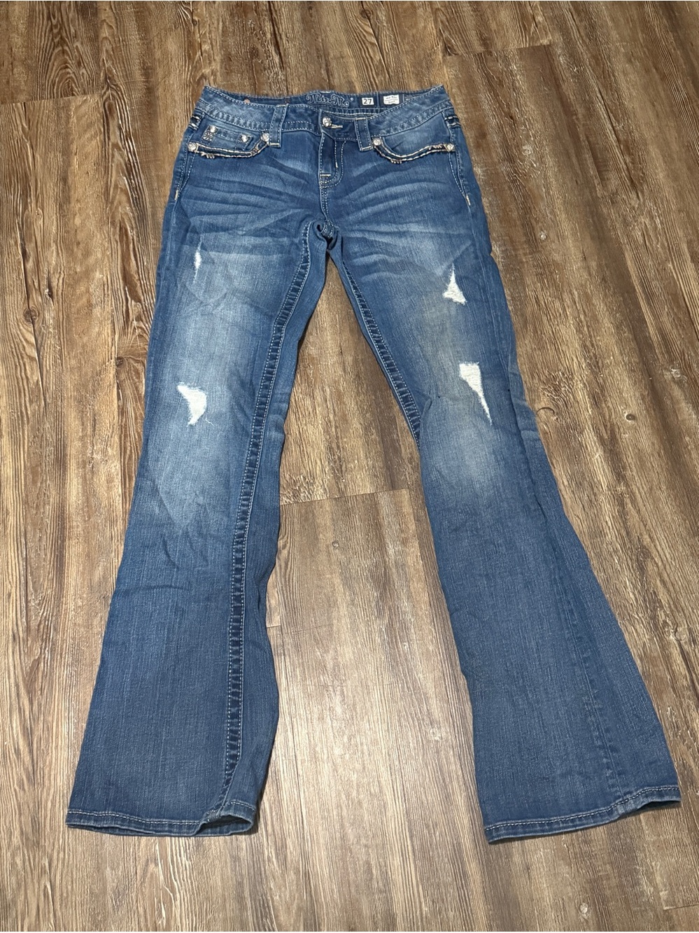Miss Me Bootcut Jeans Women's 27 Y2K Designer Mid Rise Denim